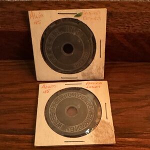 VTG 45 rpm inserts set of 2 collectible or for upcycle, crafting, diy, repurpose